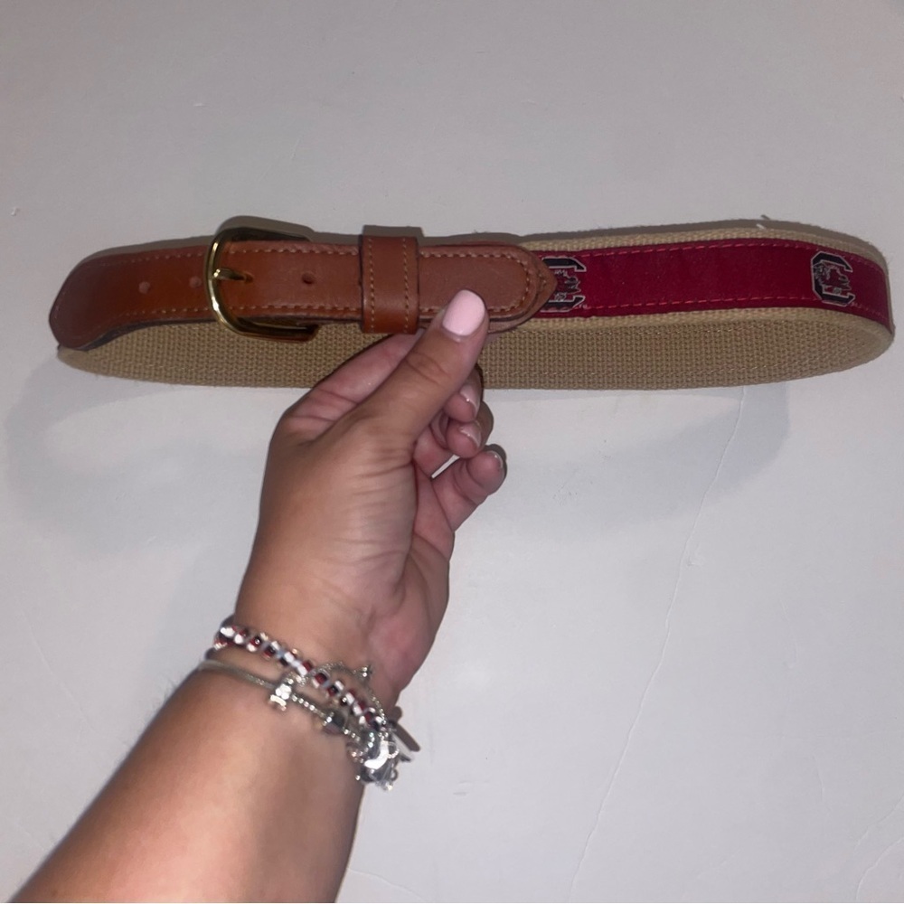 Zep Pro USC Gamecock Men’s Concho Leather Belt Size 28 - Picture 2 of 5